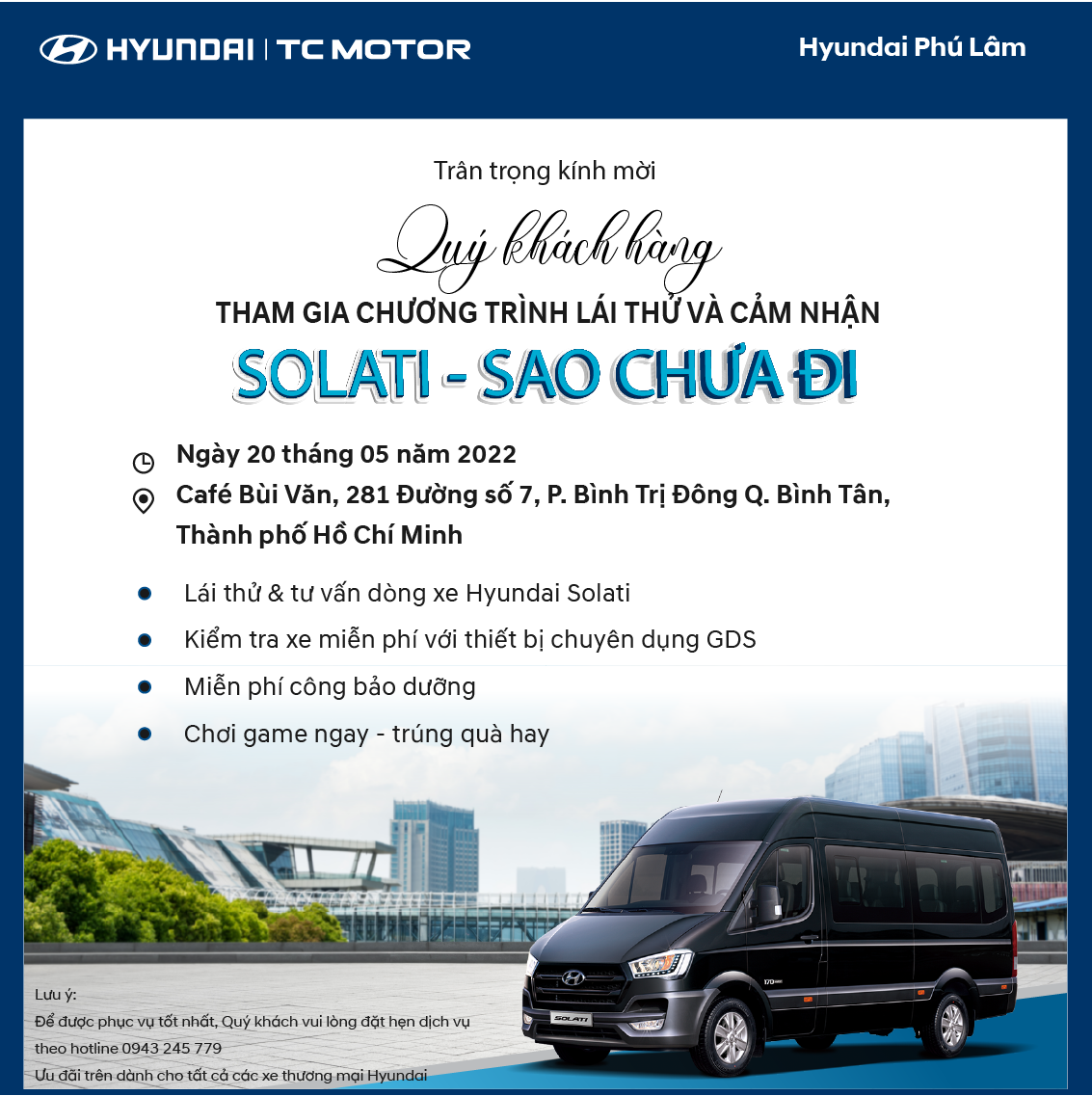 ROADSHOW & LÁI THỬ SOLATI NHẬN QUÀ TỪ HYUNDAI PHÚ LÂM